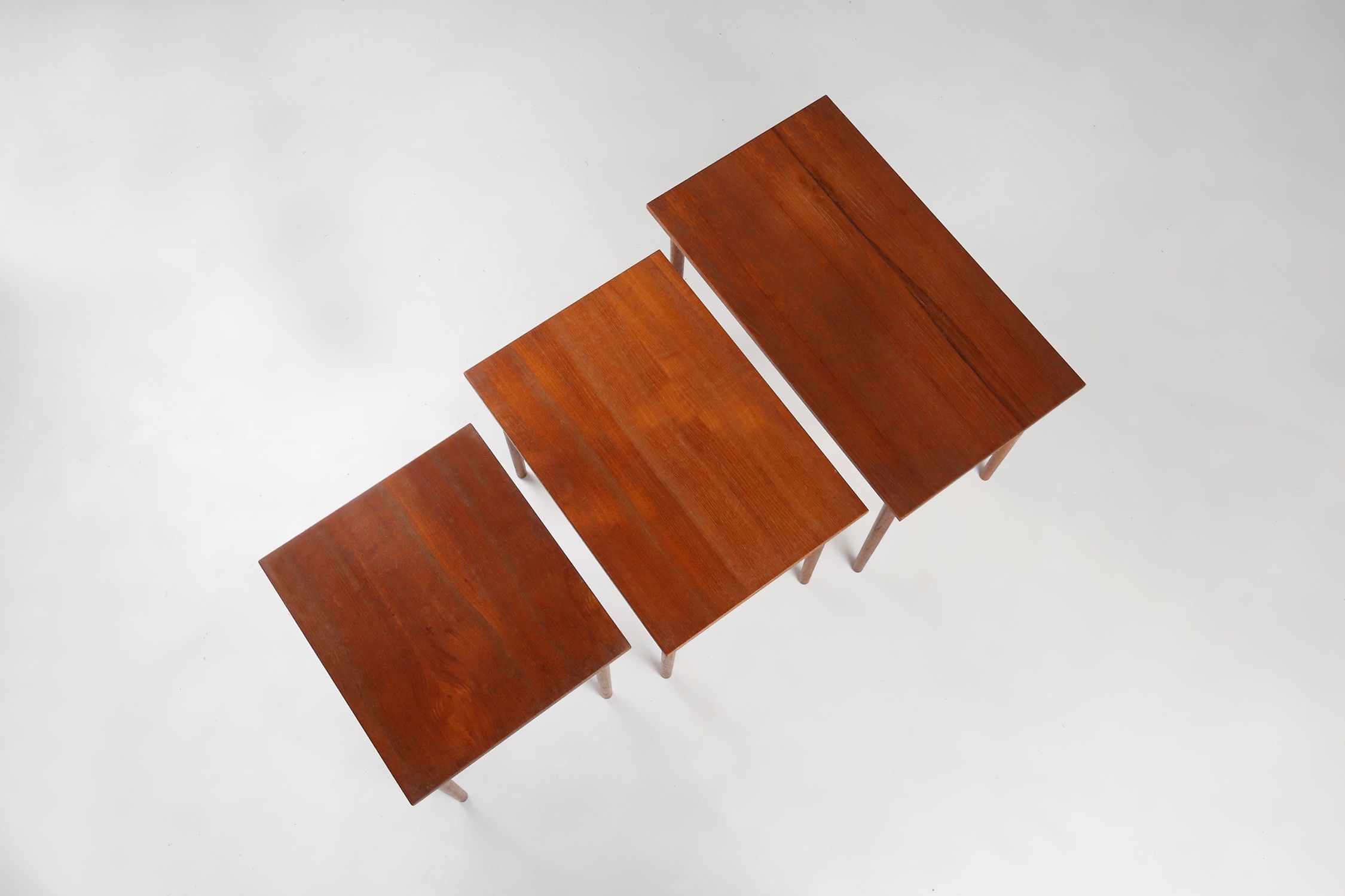 Set of 3 Scandinavian Teak Nesting Tables, Denmark 1960sthumbnail